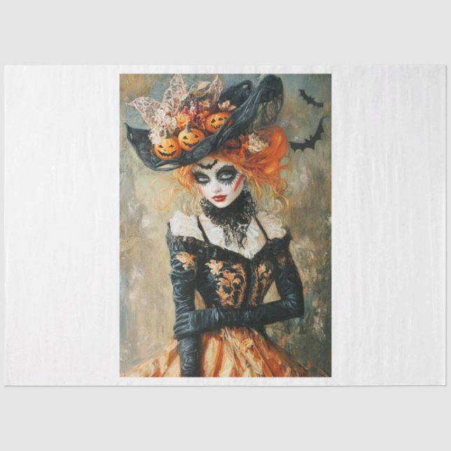 Halloween Bat Girl Seidenpapier (Vorderseite)