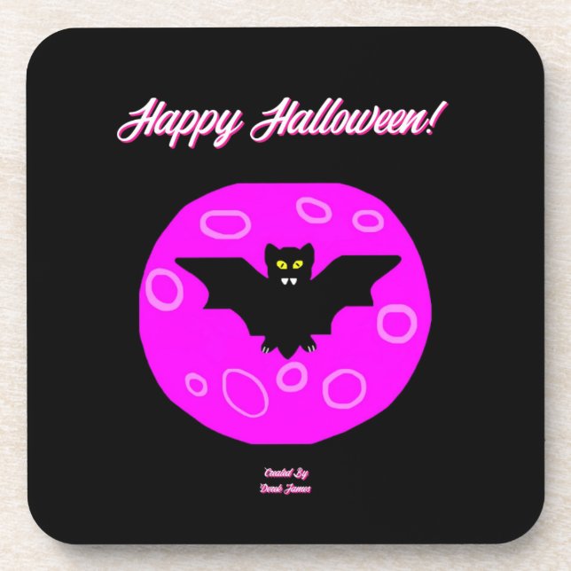Halloween Bat Hard Plastic Untersetzer (Vorderseite)