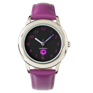 Halloween Bat Kids Stainless Steel Lila Watch Armbanduhr