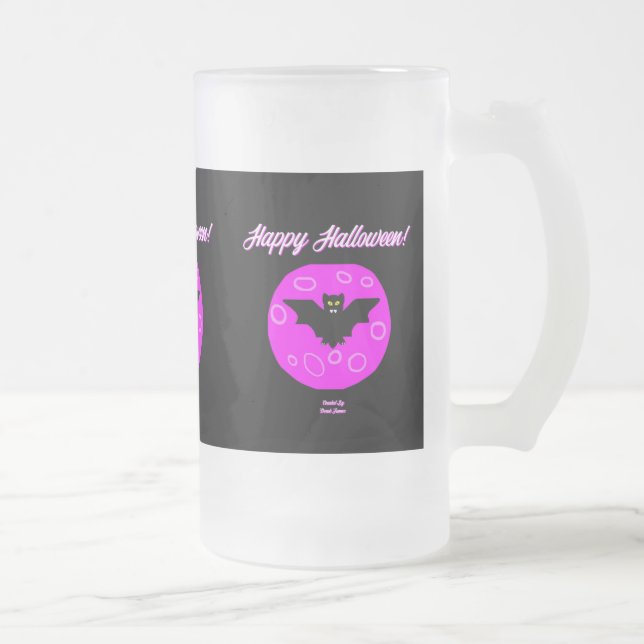Halloween Bat Large Mattiert Glass Tasse (Rechts)