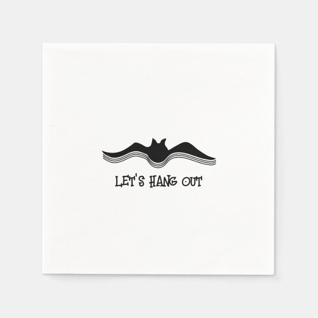 Halloween Bat, lass uns ausgehen Serviette (Vorderseite)