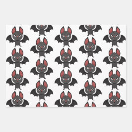 Halloween Bat Lila Geschenkpapier Set