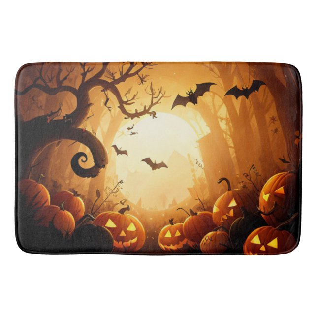 Halloween/Bat/Pumpkin/Fall Badematte (Vorderseite)