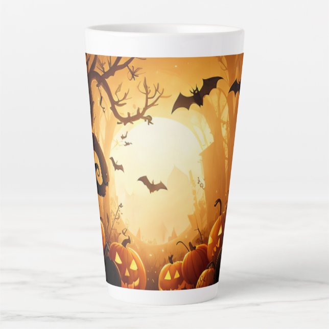 Halloween/Bat/Pumpkin/Fall Milchtasse (Vorderseite)