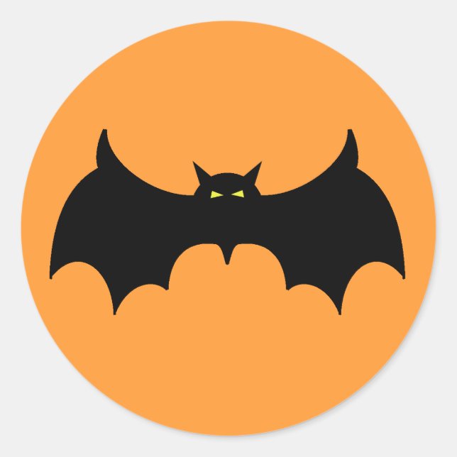 Halloween Bat Runder Aufkleber (Vorderseite)