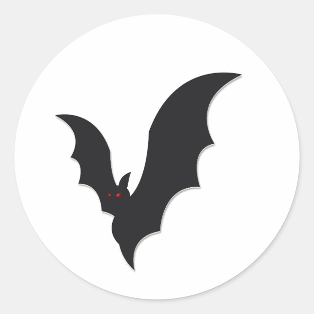 Halloween bat runder aufkleber (Vorderseite)