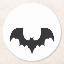 Halloween bat runder pappuntersetzer