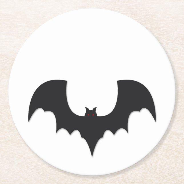 Halloween bat runder pappuntersetzer (Vorderseite)
