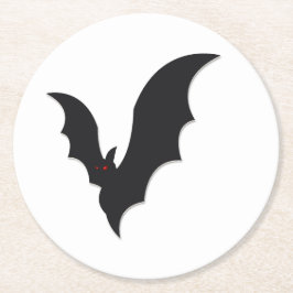 Halloween bat runder pappuntersetzer