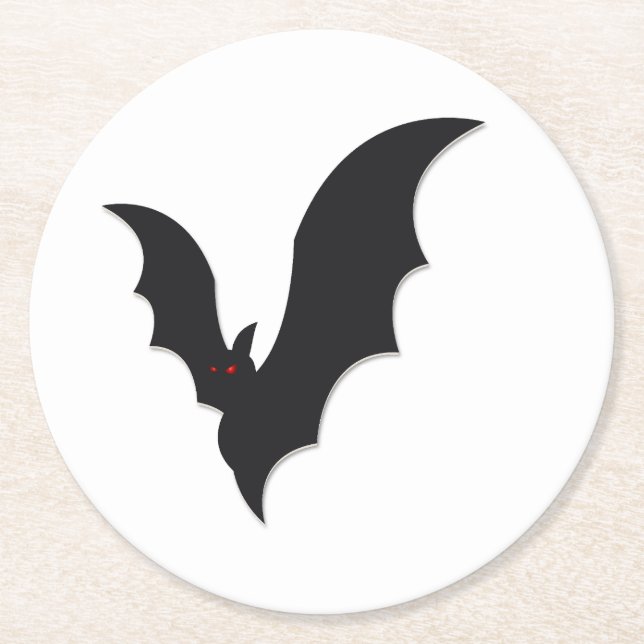 Halloween bat runder pappuntersetzer