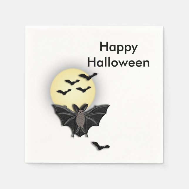 Halloween Bat Serviette (Vorderseite)