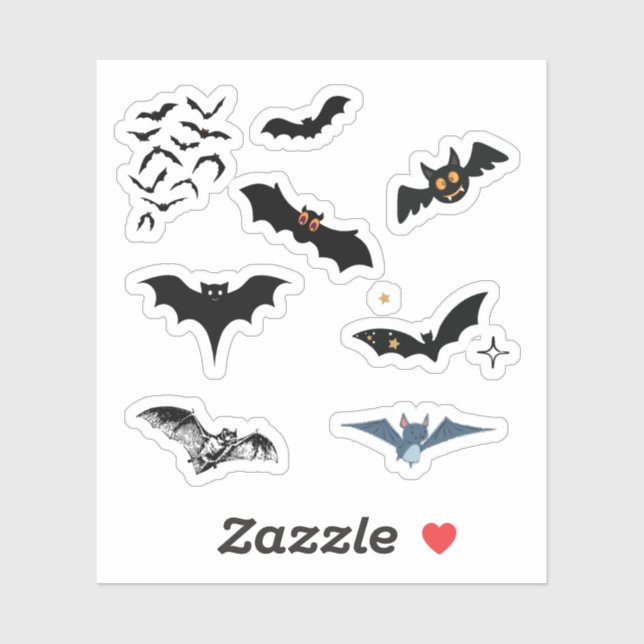 Halloween Bat Stickers Aufkleber (Blatt)