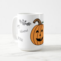Halloween Bat und Pumpkin-Kaffee-Tasse
