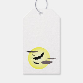Halloween Bat und Vollmond-Geschenkmarke Geschenkanhänger