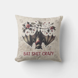 Halloween Bat Vintag florale Zwei-Seiten-Print Kissen