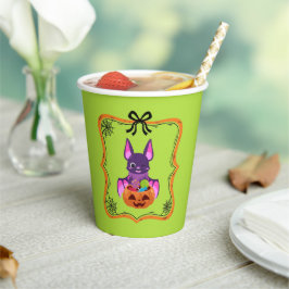 Halloween Bat With Candy Pappbecher