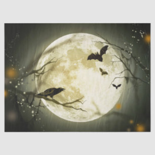 Halloween Bats and Birds Moon Seidenpapier