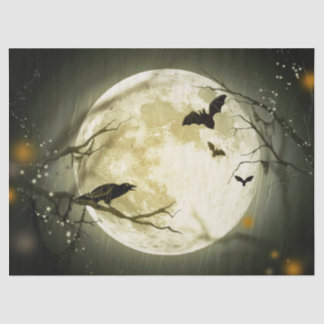 Halloween Bats and Birds Moon Seidenpapier