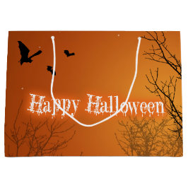 Halloween Bats & Bäume - Große Geschenktasche Geschenktüte