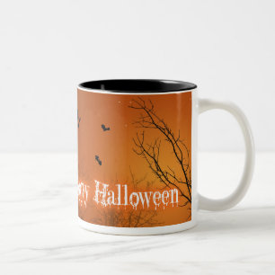 Halloween Bats & Bäume - Tasse