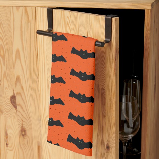 Halloween Bats Geschirrtuch (Drittel gefaltet)