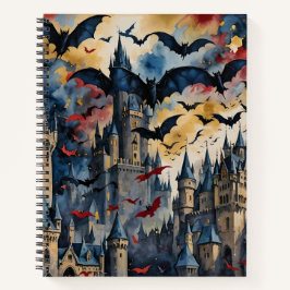 Halloween Bats Gouache Notebook Notizbuch