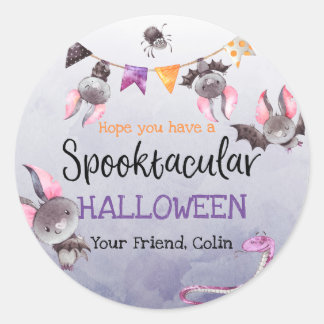 Halloween Bats Happy Halloween Runder Aufkleber