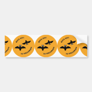 Halloween Bats Orange Autoaufkleber