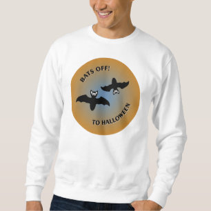Halloween Bats Orange Blue Sweatshirt