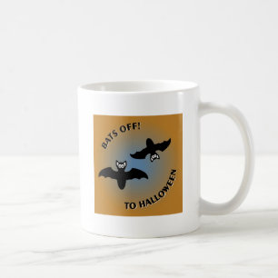Halloween Bats Orange Blue Tasse