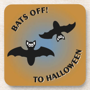 Halloween Bats Orange Blue Untersetzer