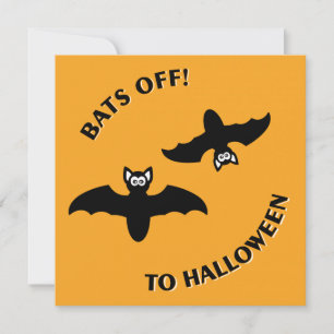 Halloween Bats Orange Einladung