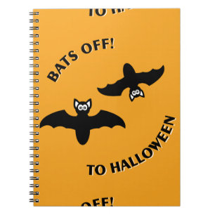 Halloween Bats Orange Notizblock
