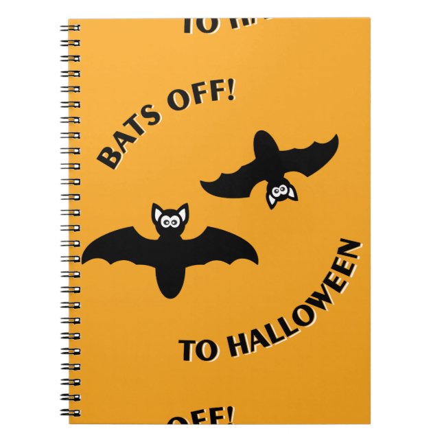 Halloween Bats Orange Notizblock (Vorderseite)