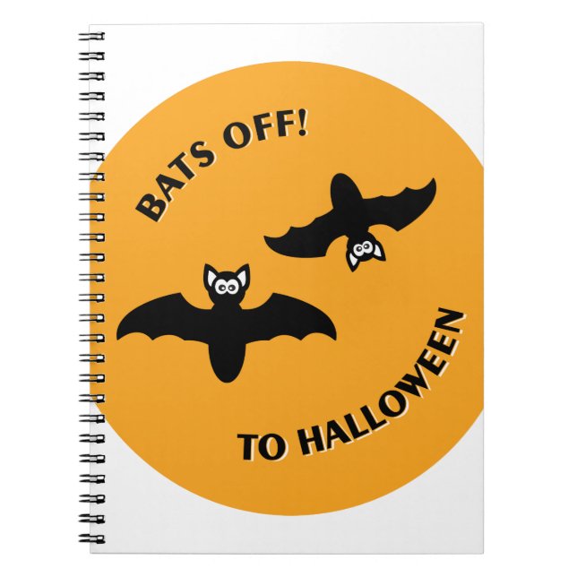 Halloween Bats Orange Notizblock (Vorderseite)