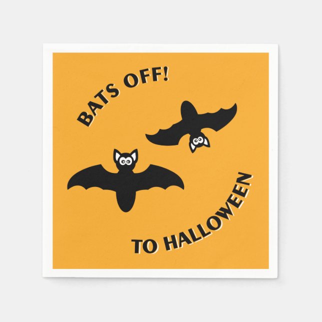 Halloween Bats Orange Serviette (Vorderseite)