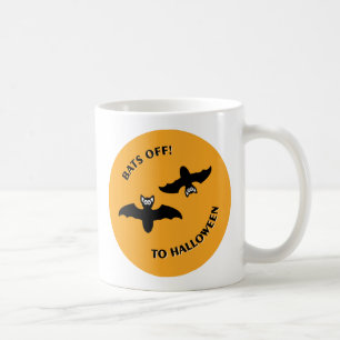 Halloween Bats Orange Tasse