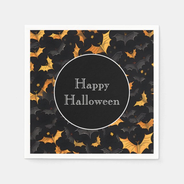 Halloween Bats Paper Napkins Serviette (Vorderseite)