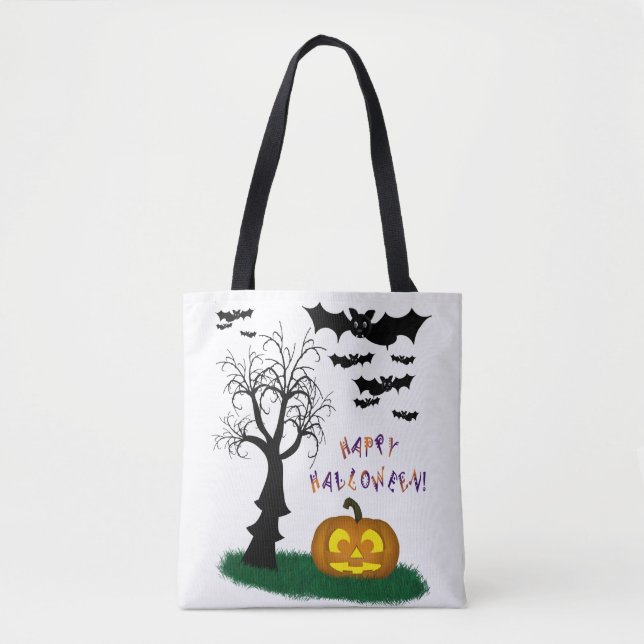 Halloween Bats Pumpkin Spooky Tree (Vorderseite)