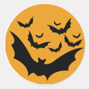 Halloween Bats Runder Aufkleber