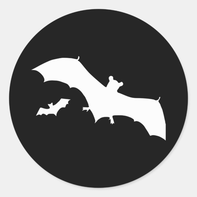 Halloween Bats Runder Aufkleber (Vorderseite)