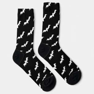Halloween Bats Schwarz-weiße Mustersocken Socken