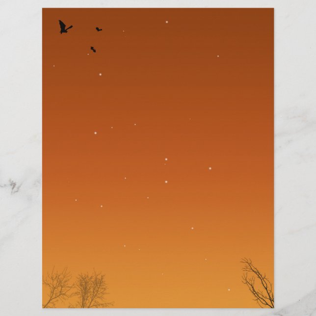 Halloween Bats und Bäume (Vorderseite)