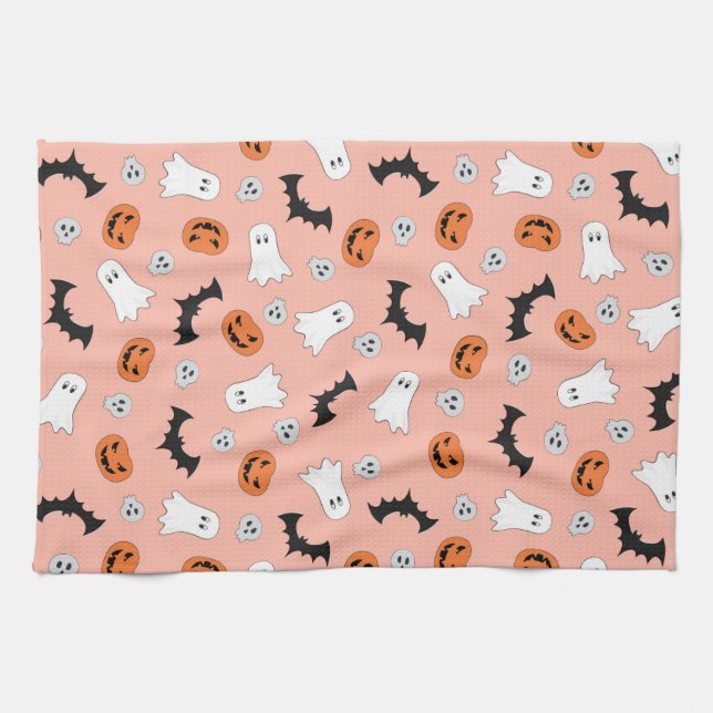 Halloween Bats und Ghost-Design Geschirrtuch (Horizontal)