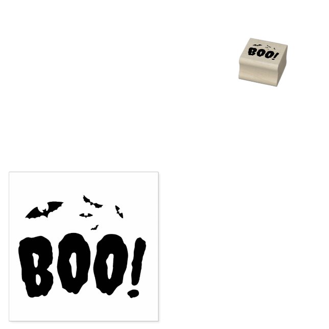 Halloween Batts und Boo Script Gummistempel (Stempel)