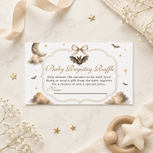 Halloween Batty für Baby Shower Registry Raffle Begleitkarte
