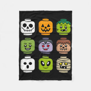 Halloween-Bau Backstein Kopf Kürbis Geist Zombie Fleecedecke