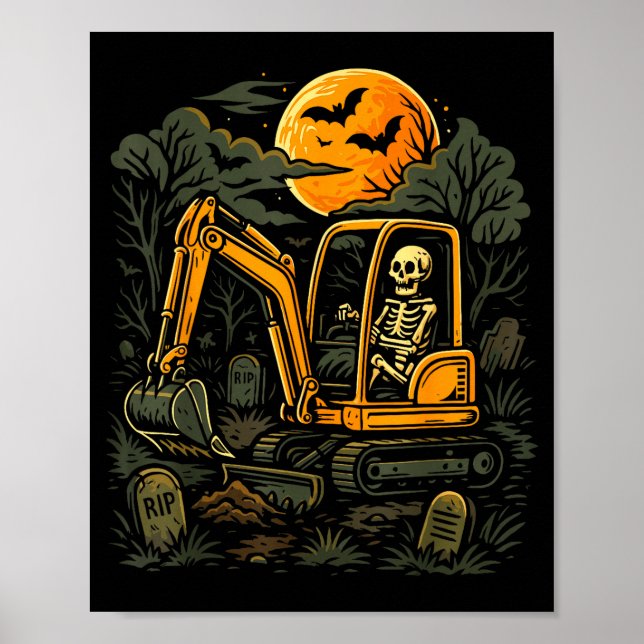 Halloween-Bauarbeiter-Kostüm Jungen Geist Poster (Vorne)