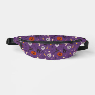 Halloween-Bauchtasche – Totenköpfe, Kürbisse, Katz Bauchtasche