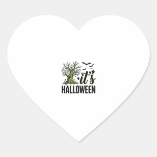 Halloween-Baum Es ist Halloween Vintage Gruselig_1 Herz-Aufkleber